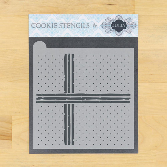 Wrapped Gift Box Background Cookie Stencil