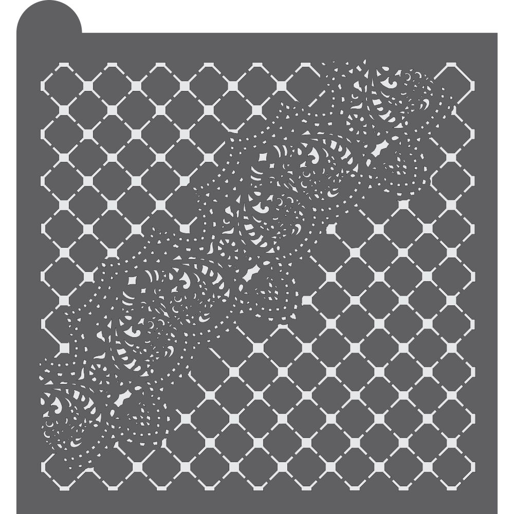 Lace Dynamic Duos Background Cookie Stencil