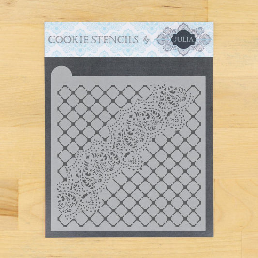 Lace Dynamic Duos Background Cookie Stencil