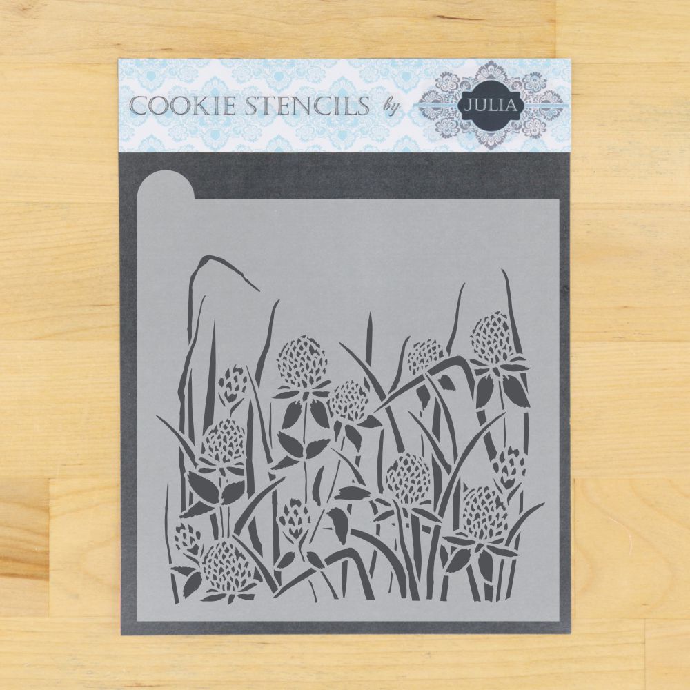 Grass and Clover Dynamic Duos Background Cookie Stencil
