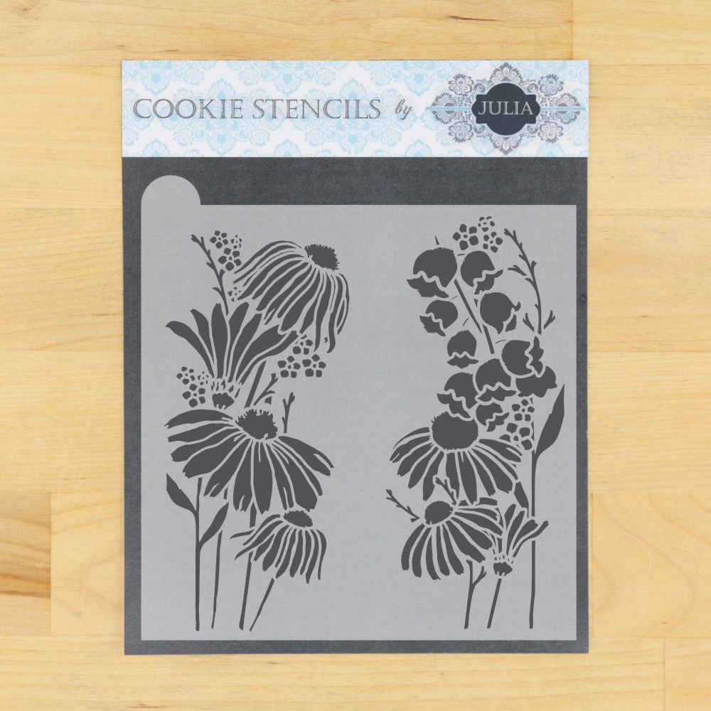 Coneflowers Dynamic Duos Background Cookie Stencil