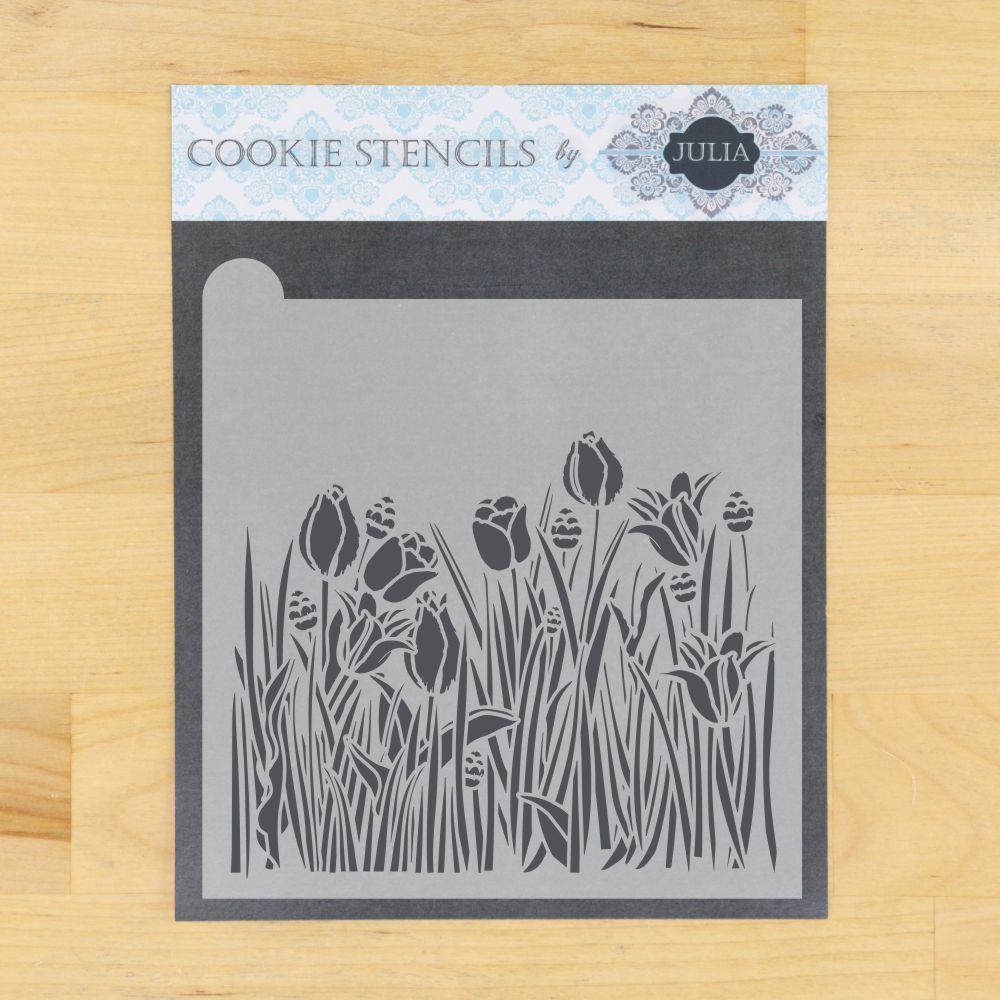 Tulips Dynamic Duos Background Cookie Stencil