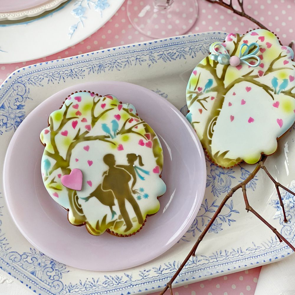 Sweethearts Dynamic Duos Cookie Stencil Set