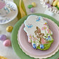 Easter cookie with airbrushed easter bunny decorated by Julia Usher