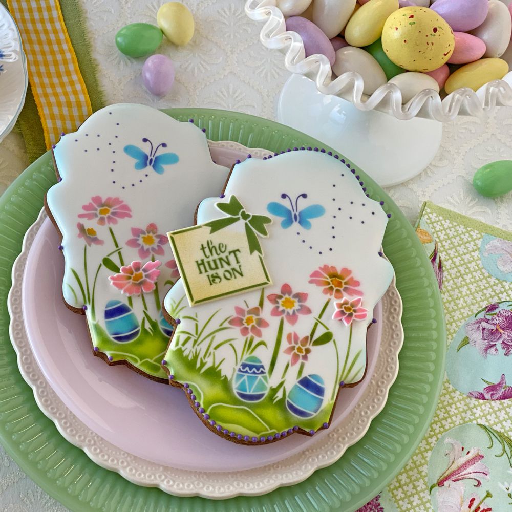 the hunt is on easter cookie decorated by Julia Usher