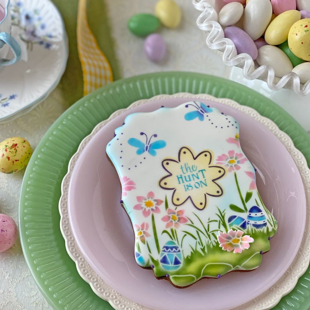 Easter cookies airbrushed by Julia Usher