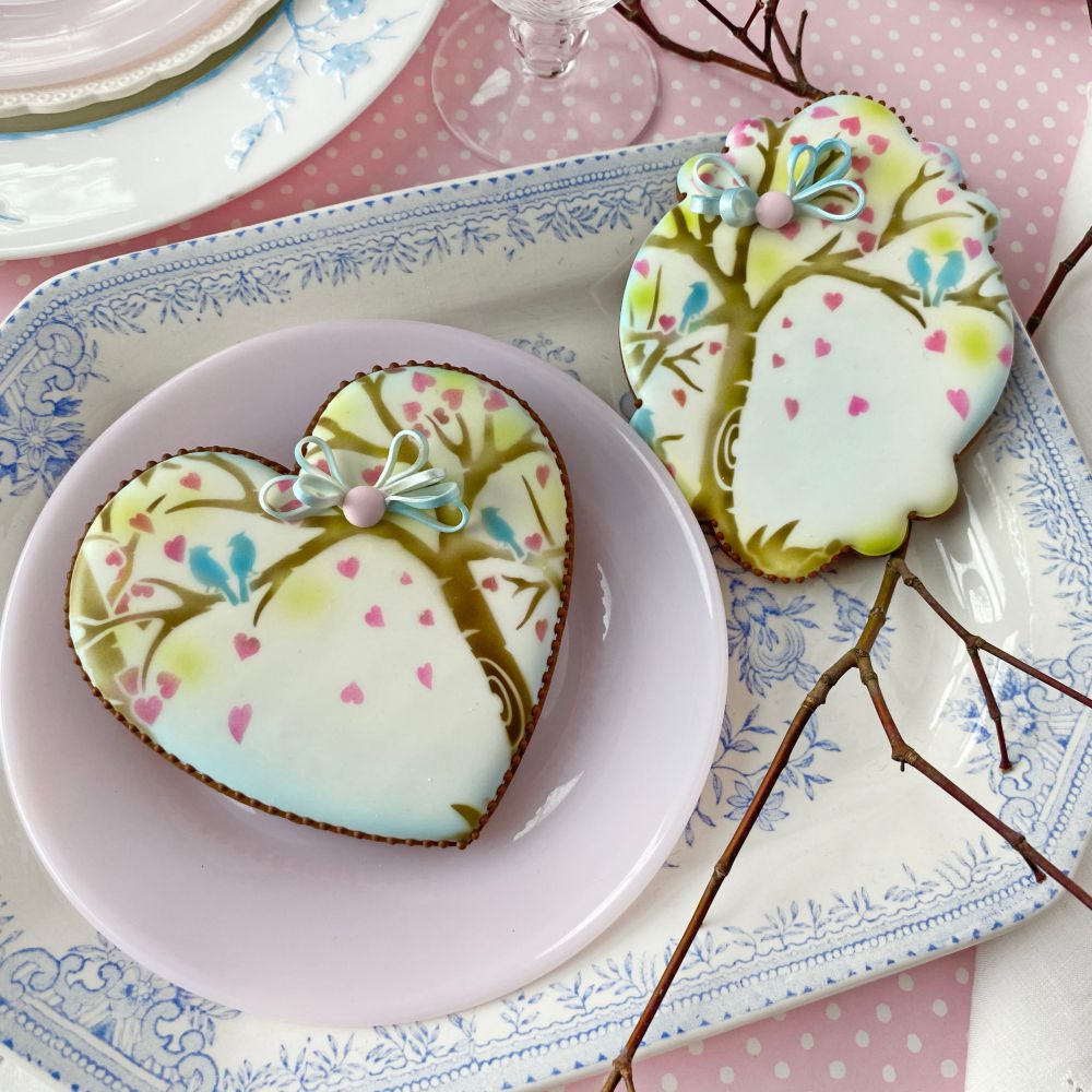 Heart Tree Dynamic Duos Background Cookie Stencil