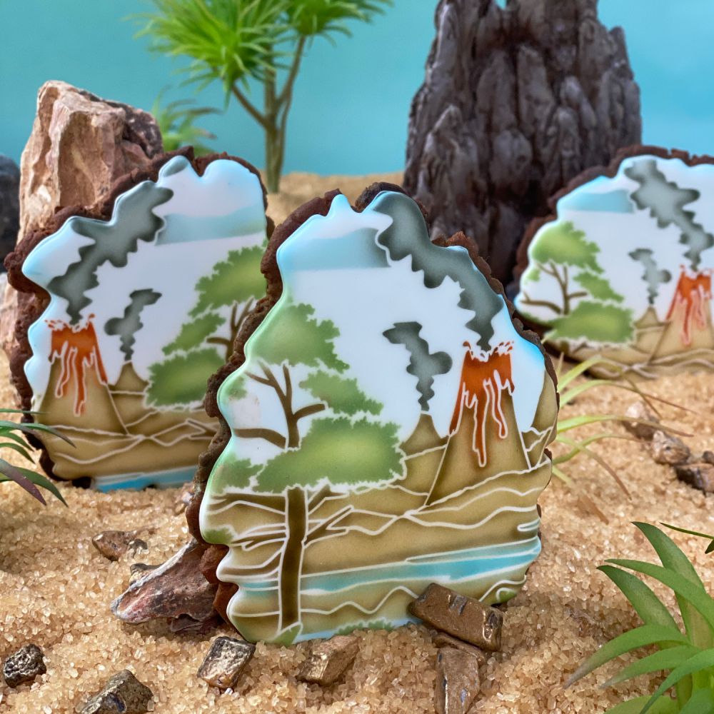 Prehistoric Landscape Dynamic Duos Background Cookie Stencil