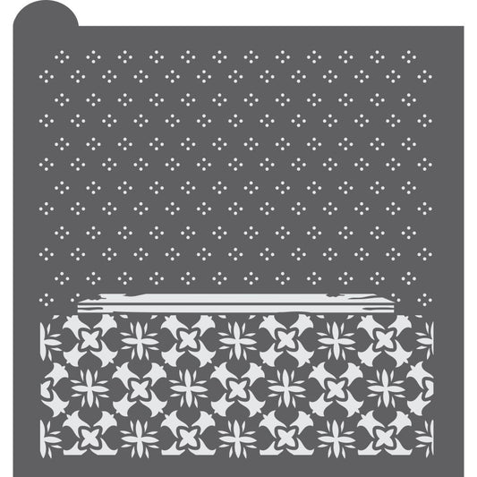 Mexican Tile Dynamic Duos Background Cookie Stencil