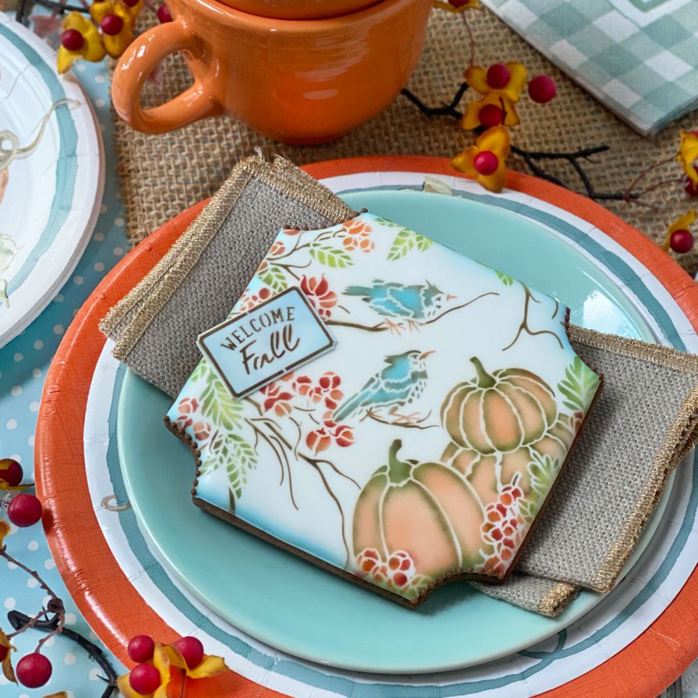 Birds and Bittersweet Dynamic Duos Fall Cookie Stencil Set
