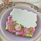 Cabbage Roses Dynamic Duos Background Cookie Stencil