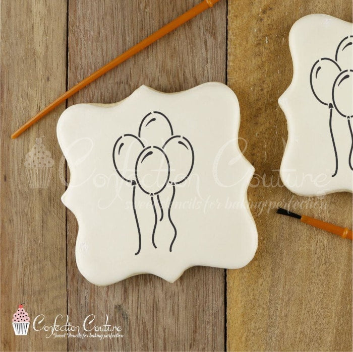 Birthday Balloons Paint Your Own Cookie Stencil with Cookie Cutter