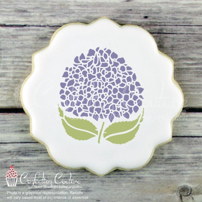 French Hydrangea Accent Cookie Stencil Accents