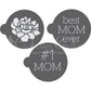 Mothers Day Round Cookie Stencil 3 Pc Set