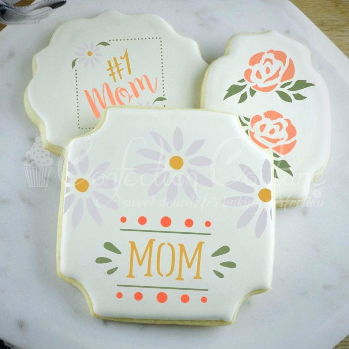 Mothers Day Words Cookie Stencil Words
