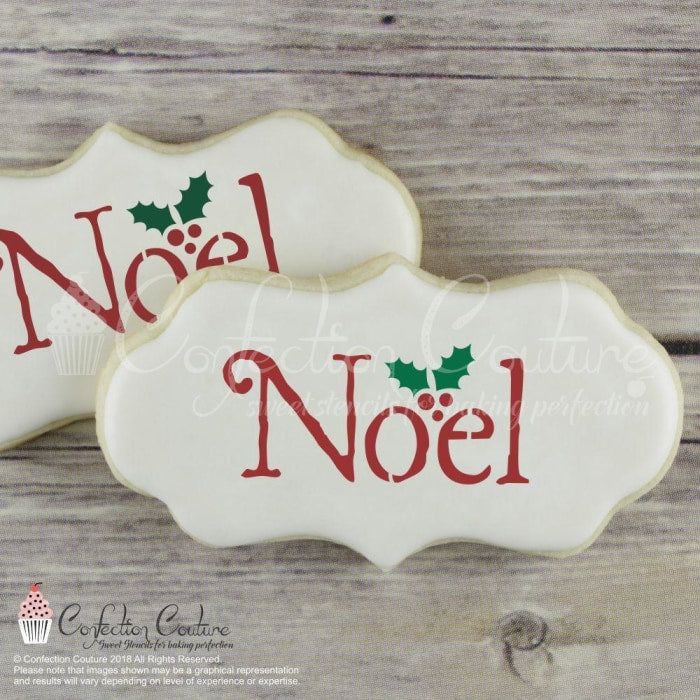 Noel Message Stencil for Cookies