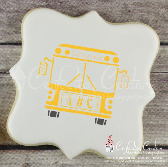 School Bus Cookie Stencil 