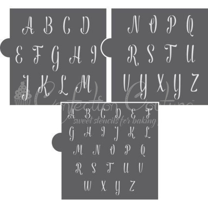 Swizzle Stick Alphabet Cookie Stencil Set Alphabet